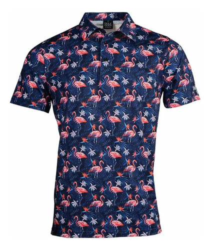 Flowers & Flamingo's Cool Tech Performance Golf Polo