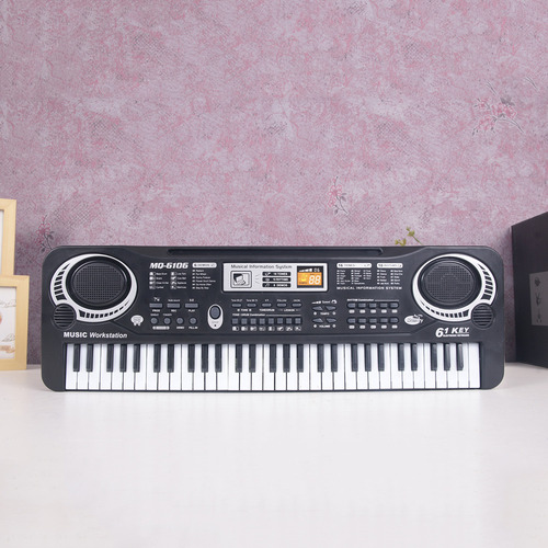 Instrumento De Teclado Electrónico Negro, 61 Teclas, Piano M