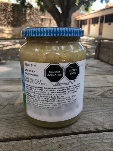 Col Agria Sauerkraut Develey Alemania 680 G