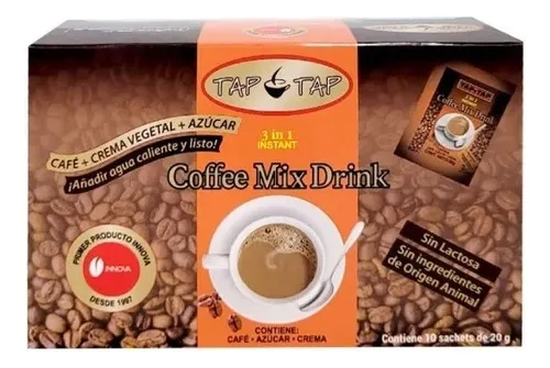 comprar Café Tap Tap Crema, Azúcar Y Sin Lactosa 10 Sachet Agronewen