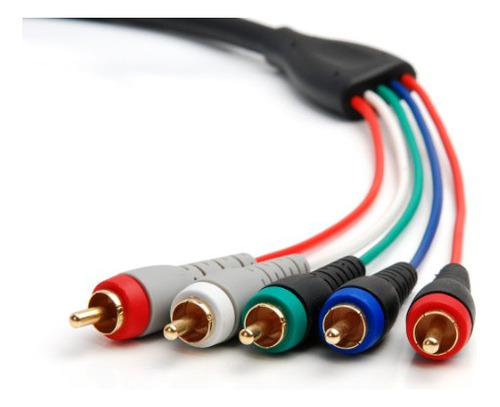 Cable Video Audio 6 Pie Rca 5 Para Reproductor Dvd Vcr