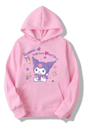 Sudadera Con Capucha Kuromi Merch Hoodies De Manga Larga