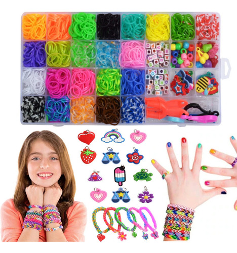 Juego De Pulseras De Goma Elástica Para Niños, 1500 Piezas