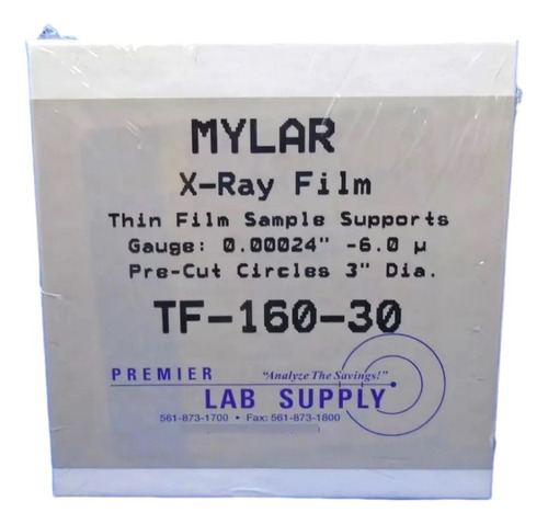 Pelicula Myar 0.00024 In 6.0u Diam 3 In C/100 Premier Lab