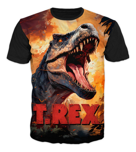 Camiseta Dinosaurios Rex Adultos Y Niños Ref 1