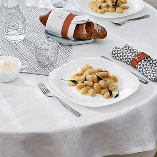 Imagem 4 de 5 de Prato Raso 27cm Parma Opal Glass Cozinha Gourmet - Bornioli