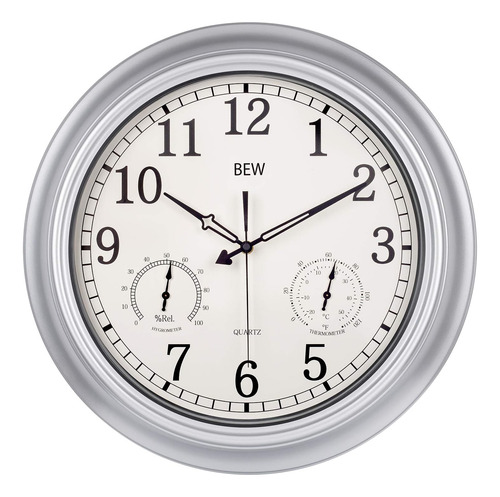 Reloj Grande De 18 Pulgadas Para Exteriores, Para Patio, Res