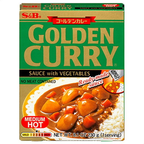 Imagen 1 de 6 de Golden Curry Sauce Vegetales S&b Origen Japon Medium Hot