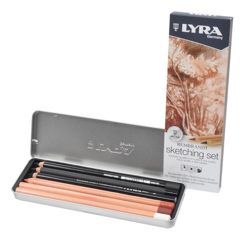 Imagen 2 de 5 de Set De 6 Lápices Lyra Rembrandt Sketching Set Para Bocetear