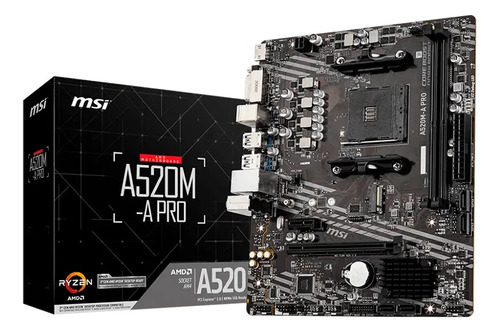 Placa Madre Msi A520m-a Pro Am4 Amd Micro Atx - Escar