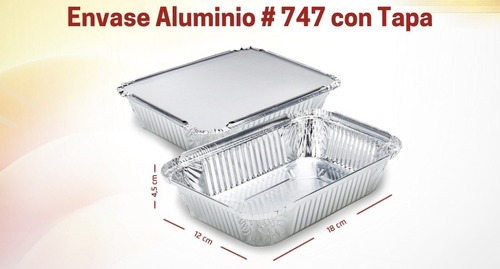 Bandejas Térmicas De Aluminio 747 Con Tapas Anime Pasticho 