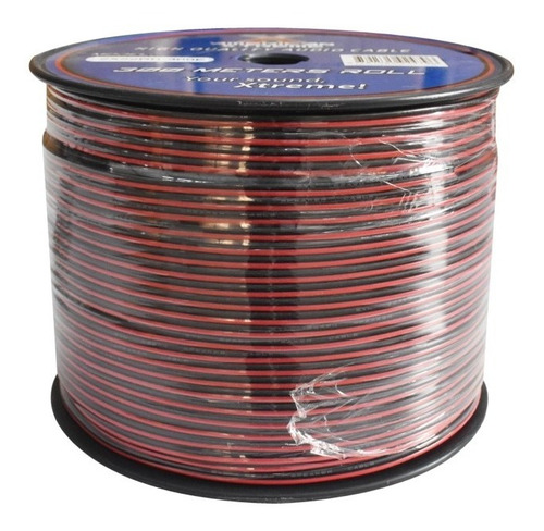 Imagen 3 de 5 de Cable Alambre 100mt Audio Rojo Negro Parlante #16 #20 #24