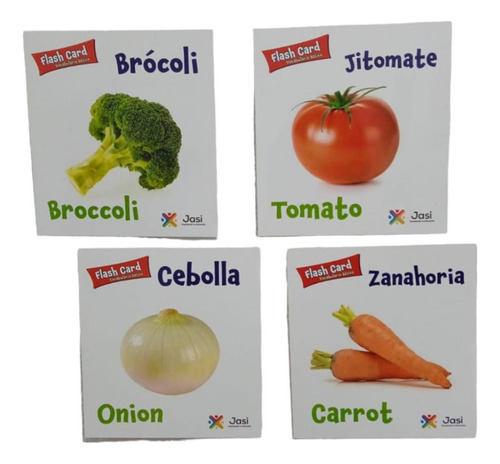Flash Cards, Vocabulario 90 Pzas Español /ingles