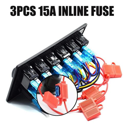 Panel De Interruptor Balancín Fxc6: 6 Posiciones Y 12 V