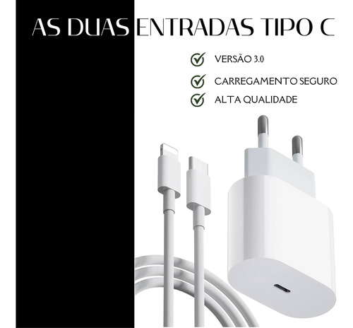Carregador Para Motorola Turbo 25w Tipo C Edge 40 Edge 50