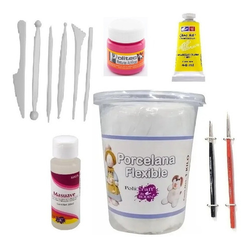 Kit De Manualidades Con 1kg De Pasta Francesa