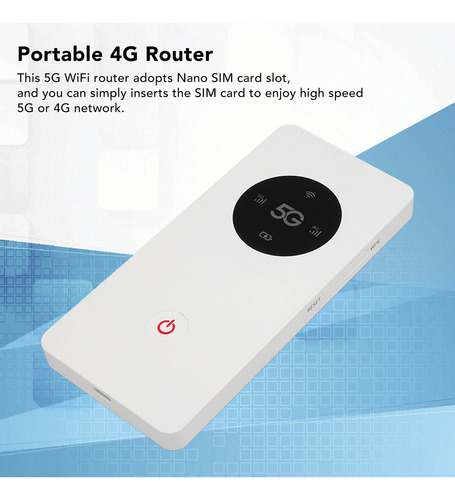 Router 4g Portátil 5g Wifi Mobile Hotspot Nano Sim Slot