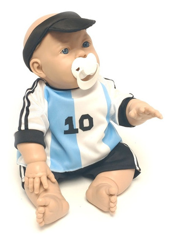 Bebe Bebote Real Remera Argentina, Vamos A Ganar!  De 47cm  