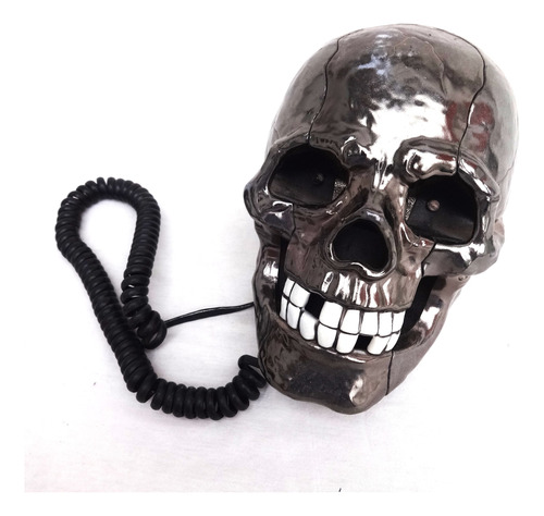 Telefono Calavera Skull Ojos Led Alambrico Novelty Telephone