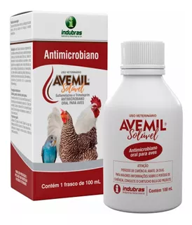 Avemil Solúvel 100 Ml - Antimicrobiano/antidiarréico P/ Aves