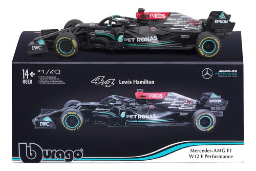 Modelo De Coche Bburago F1 Mercedes Benz Amg W12 #44hamilton