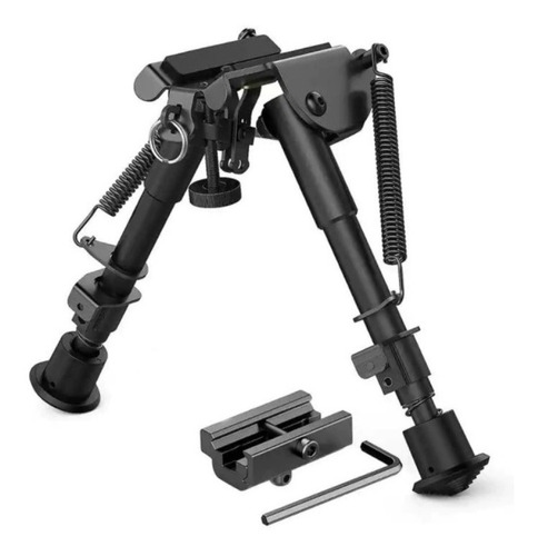 Imagem 1 de 8 de Bipé BiPod Tático Sniper Carabina Airsoft + Adaptador Trilho