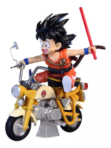 Figura De Goku Niño En Moto + Báculo Sagrado Dragon Ball Z