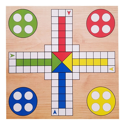 Jogo De Tabuleiro Ludo - Madeira Mdf - Pais E Filhos