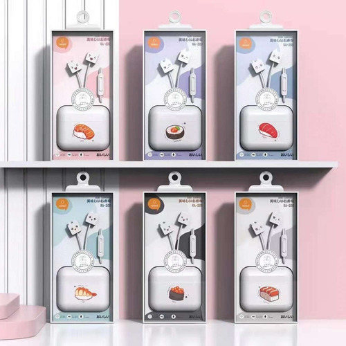 Audifonos Auricular Kawaii Diseño Sushi