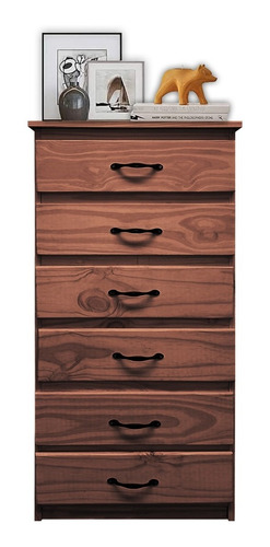 Comoda Cajonera Chifonier 6 Cajones Madera Pino Macizo 60cm