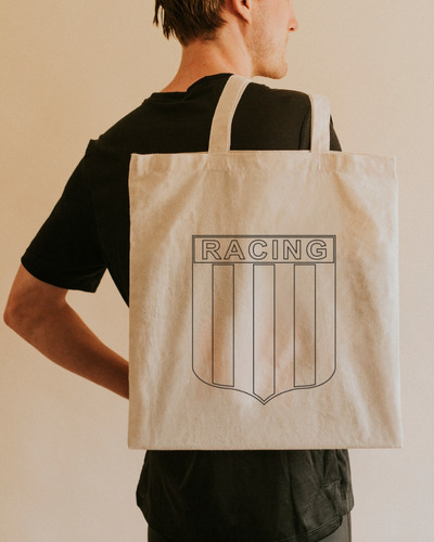 Bolsa Tela Lienzo Tote Bag Racing Club Futbol Escudo