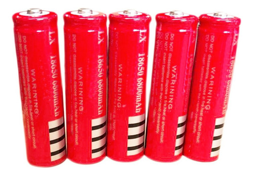5x Baterías Recargables 18650 Linterna Led