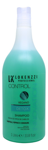  Shampoo Vegano Detox Control Innovation Lokenzzi 1l
