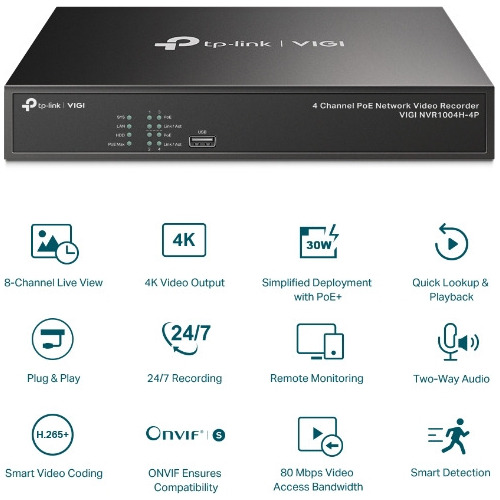 Nvr Tp Link Poe Vigi 4p