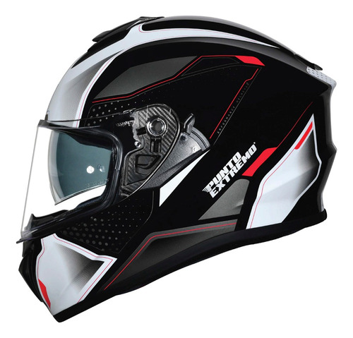 Casco Doble Visor Punto Extremo 981 Rider Rojo - Rvm  