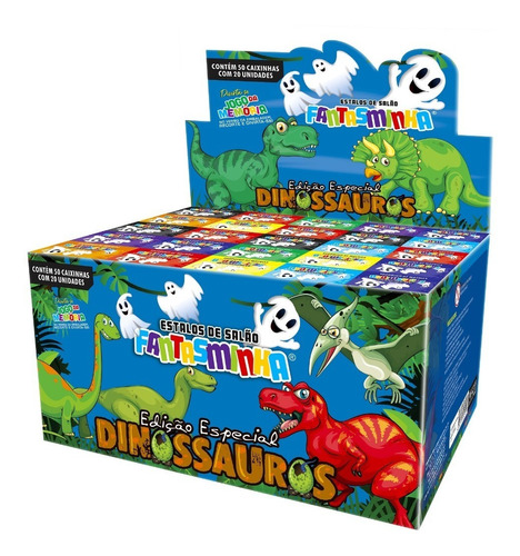 Estalos Fantasminha 50 X 20 Dinossauros - Biribinha