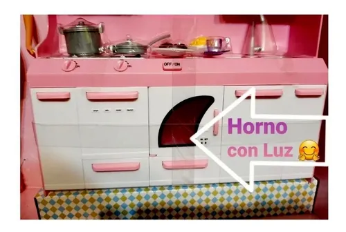 Mu eca Brittany Cocina Con Accesorios Horno Con Luz 6.038 87