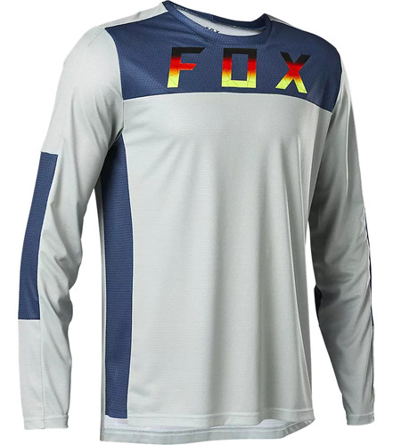 Jersey Manga Larga Defend Edición Especial Gris Fox Racing