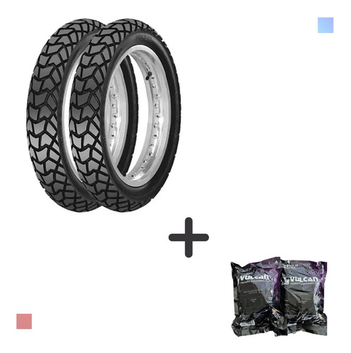 Par Pneu Maggion 90/90-19 + 110/90-17 +2 Camaras Bros Crosse