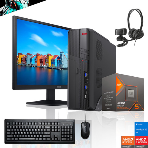 Pc Mini + Mon 22 + Perif: Amd 8500g 32g 1tb Radeon 740m Wifi