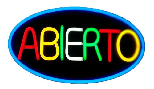 Aviso Led Tipo Neon Abierto Moblihouse