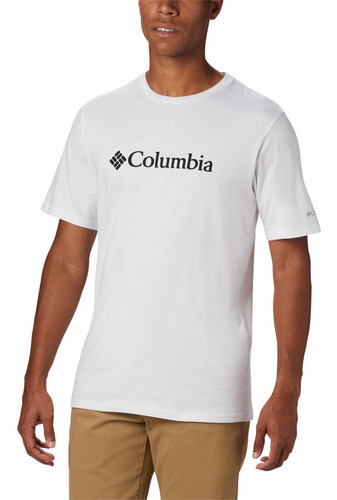 Polera M/c Hombre Csc Basic Logo Blanco