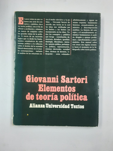 Giovanni Sartori Elementos Teoria Política 