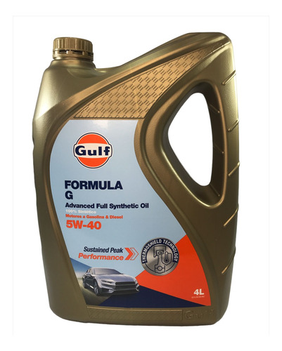 Aceite 100% Sintetico Gulf Formula G 5w 40 X 4 Litros