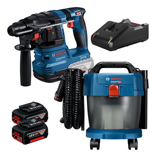 Combo Martelete Combinado Aspirador Bosch Bateria 18v
