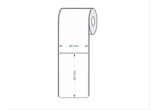 Etiqueta Térmica 40x60 Mm 1 Coluna Branca - 50 Rolos