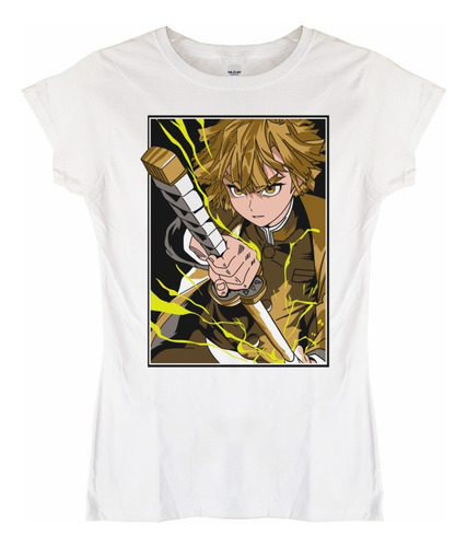 Polera Mujer Demon Slayer Rengoku Kyojuro Esp Anime Poleradi