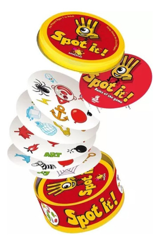 Juego De Cartas Mesa Game Spot It Clásico Rojo