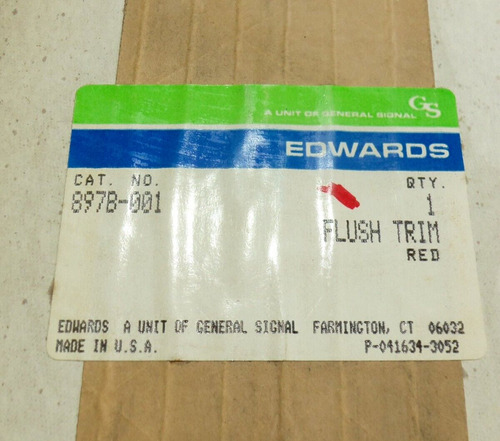 New Edwards 897b-001 Red Flush Trim 897b001 | Ak Eez