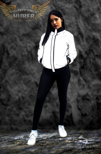 Chaqueta Totalmente 100% Reflectiva Impermeable Para Moto